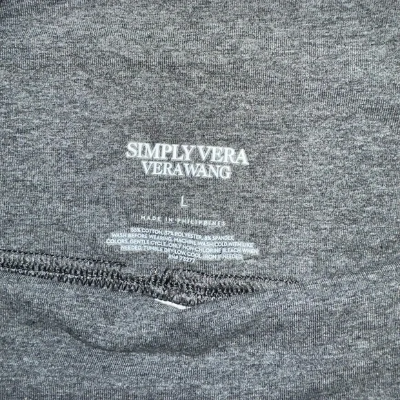 Simply Vera Vera Wang Heather Gray Size L Leggings - Picture 4 of 4